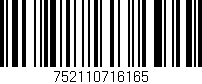 Código de barras (EAN, GTIN, SKU, ISBN): '752110716165'