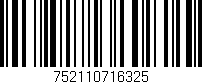 Código de barras (EAN, GTIN, SKU, ISBN): '752110716325'