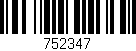 Código de barras (EAN, GTIN, SKU, ISBN): '752347'