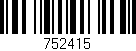 Código de barras (EAN, GTIN, SKU, ISBN): '752415'