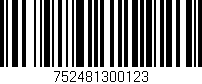 Código de barras (EAN, GTIN, SKU, ISBN): '752481300123'