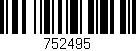 Código de barras (EAN, GTIN, SKU, ISBN): '752495'