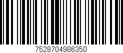 Código de barras (EAN, GTIN, SKU, ISBN): '7528704986350'