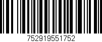 Código de barras (EAN, GTIN, SKU, ISBN): '752919551752'