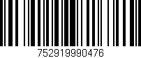 Código de barras (EAN, GTIN, SKU, ISBN): '752919990476'