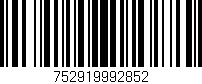 Código de barras (EAN, GTIN, SKU, ISBN): '752919992852'