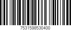 Código de barras (EAN, GTIN, SKU, ISBN): '7531598530400'