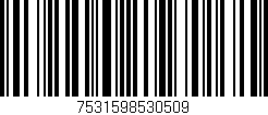 Código de barras (EAN, GTIN, SKU, ISBN): '7531598530509'