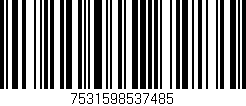 Código de barras (EAN, GTIN, SKU, ISBN): '7531598537485'