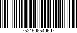 Código de barras (EAN, GTIN, SKU, ISBN): '7531598540607'