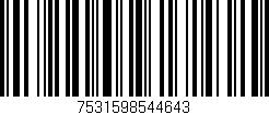 Código de barras (EAN, GTIN, SKU, ISBN): '7531598544643'
