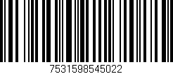Código de barras (EAN, GTIN, SKU, ISBN): '7531598545022'