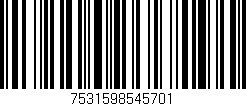 Código de barras (EAN, GTIN, SKU, ISBN): '7531598545701'