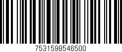 Código de barras (EAN, GTIN, SKU, ISBN): '7531598546500'