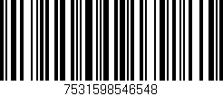 Código de barras (EAN, GTIN, SKU, ISBN): '7531598546548'