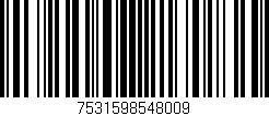 Código de barras (EAN, GTIN, SKU, ISBN): '7531598548009'