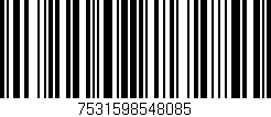 Código de barras (EAN, GTIN, SKU, ISBN): '7531598548085'