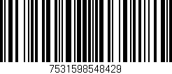Código de barras (EAN, GTIN, SKU, ISBN): '7531598548429'
