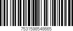 Código de barras (EAN, GTIN, SKU, ISBN): '7531598548665'