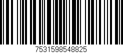 Código de barras (EAN, GTIN, SKU, ISBN): '7531598548825'
