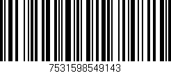 Código de barras (EAN, GTIN, SKU, ISBN): '7531598549143'