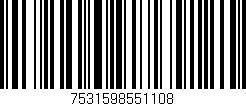 Código de barras (EAN, GTIN, SKU, ISBN): '7531598551108'