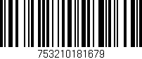 Código de barras (EAN, GTIN, SKU, ISBN): '753210181679'