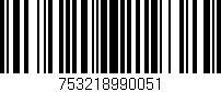 Código de barras (EAN, GTIN, SKU, ISBN): '753218990051'