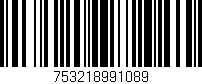 Código de barras (EAN, GTIN, SKU, ISBN): '753218991089'