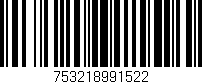 Código de barras (EAN, GTIN, SKU, ISBN): '753218991522'