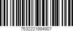 Código de barras (EAN, GTIN, SKU, ISBN): '7532221894807'