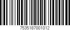 Código de barras (EAN, GTIN, SKU, ISBN): '7535187001012'
