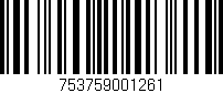 Código de barras (EAN, GTIN, SKU, ISBN): '753759001261'