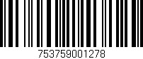Código de barras (EAN, GTIN, SKU, ISBN): '753759001278'