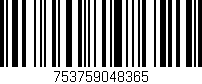 Código de barras (EAN, GTIN, SKU, ISBN): '753759048365'