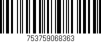 Código de barras (EAN, GTIN, SKU, ISBN): '753759068363'