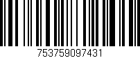 Código de barras (EAN, GTIN, SKU, ISBN): '753759097431'