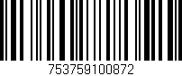 Código de barras (EAN, GTIN, SKU, ISBN): '753759100872'