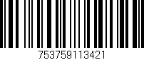 Código de barras (EAN, GTIN, SKU, ISBN): '753759113421'