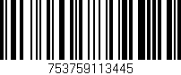Código de barras (EAN, GTIN, SKU, ISBN): '753759113445'
