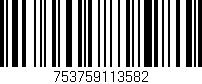 Código de barras (EAN, GTIN, SKU, ISBN): '753759113582'