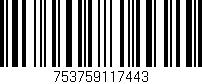 Código de barras (EAN, GTIN, SKU, ISBN): '753759117443'