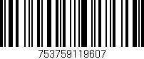 Código de barras (EAN, GTIN, SKU, ISBN): '753759119607'