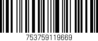 Código de barras (EAN, GTIN, SKU, ISBN): '753759119669'