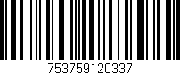 Código de barras (EAN, GTIN, SKU, ISBN): '753759120337'