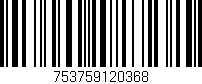 Código de barras (EAN, GTIN, SKU, ISBN): '753759120368'
