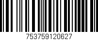 Código de barras (EAN, GTIN, SKU, ISBN): '753759120627'
