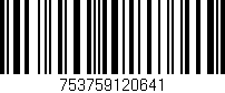 Código de barras (EAN, GTIN, SKU, ISBN): '753759120641'