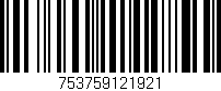Código de barras (EAN, GTIN, SKU, ISBN): '753759121921'