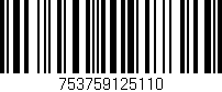 Código de barras (EAN, GTIN, SKU, ISBN): '753759125110'